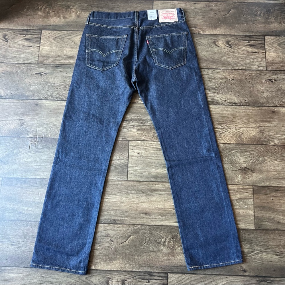 Levi's Men's 501 Big E Original Style Rigid Denim Blue Wash Size 33x32 NEW